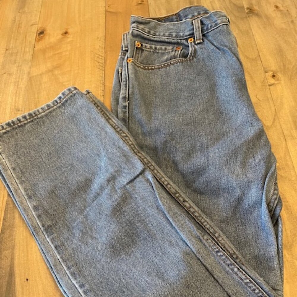 Levi's 505 Regular Fit Jean Size 33 x 32 inch Medium Stonewash Silver & Copper